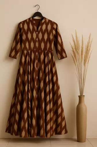 Geometric flared dress