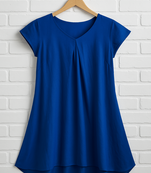 Cotton blend short dress