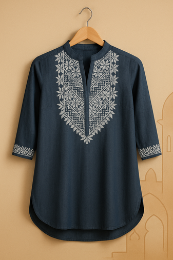 Denim short kurti
