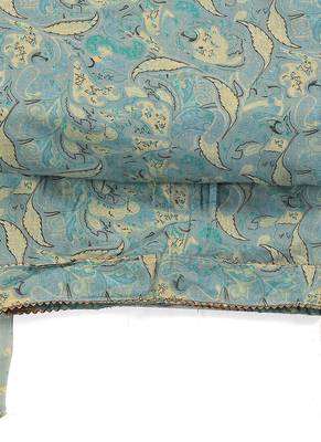 Aqua blue cotton printed summer collection unstitched suit with cotton dupatta 3