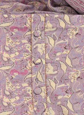 Violet cotton printed summer collection unstitched suit with cotton dupatta 5