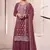 Onion pink chinon silk thread embroidered sharara suit