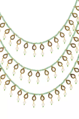 Grand polki pearl necklace