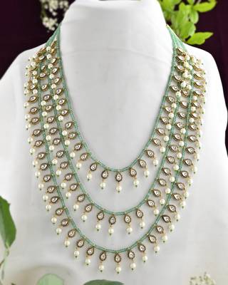 Grand polki pearl necklace 1