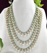 Grand polki pearl necklace