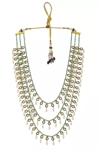 Grand polki pearl necklace