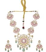 Majestic kundan & ruby bridal necklace set