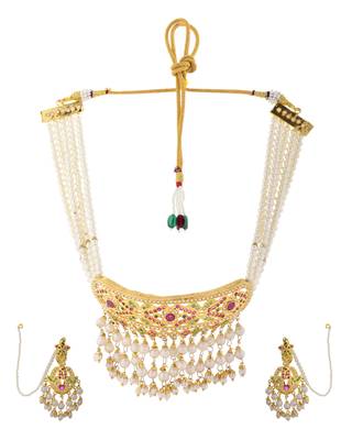 Heritage-inspired kundan & pearl necklace 1