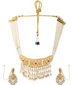 Heritage-inspired kundan & pearl necklace