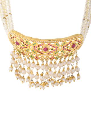 Heritage-inspired kundan & pearl necklace 2