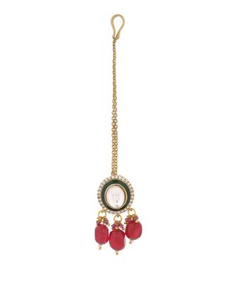 Royal moissanite choker with ruby beads 2