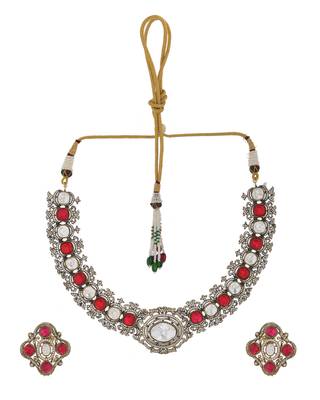 Antique moissanite & ruby necklace set 3