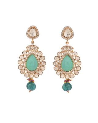 Regal emerald kundan necklace set 2