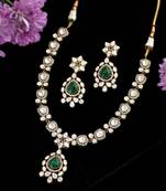 Royal kundan & emerald bridal jewelry set
