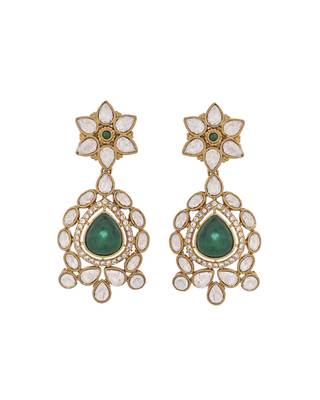 Royal kundan & emerald bridal jewelry set 2
