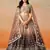 brown zari sequin georgette designer lehenga set