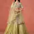 Beautiful Gradient from soft yellow to beige zari sequins embroidered indian wedding lehenga