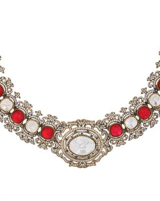 Antique moissanite & ruby necklace set 4