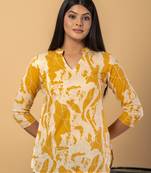 Mustard cotton ragular top