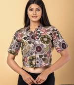 Multicolor cotton crop top