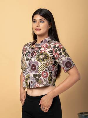 Multicolor cotton crop top 2