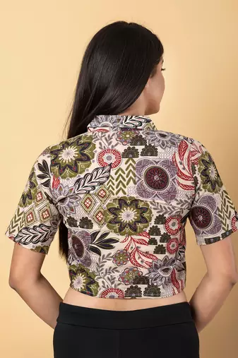 Multicolor cotton crop top
