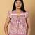 Baby pink cotton peplum top