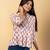 Cream cotton regular top