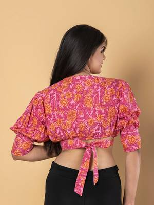 Pink cotton crop top 3