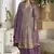 Lavender georgette embroidered designer palazzo suit