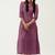 Satin cotton flared pleated western dress