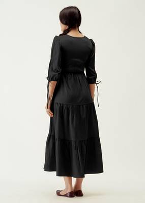 Trendmalls Satin cotton flared pleated western dress 2
