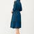 Satin cotton flared pleated western dress