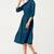 Satin cotton flared pleated western dress