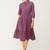 Satin cotton flared pleated western dress
