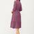 Satin cotton flared pleated western dress