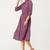 Satin cotton flared pleated western dress