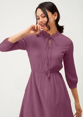 Trendmalls Satin cotton flared pleated western dress 5