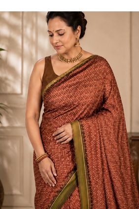 Multicolor Silk blend Printed Saree 2