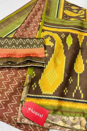 Multicolor Silk blend Printed Saree