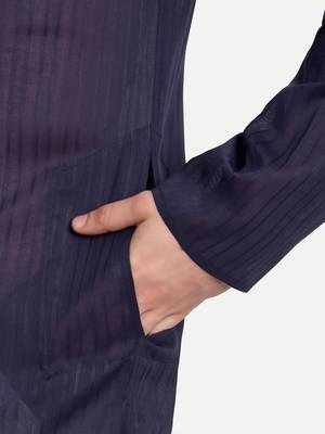 Purple Cotton Printed Full Sleeves Kurta For Men 4