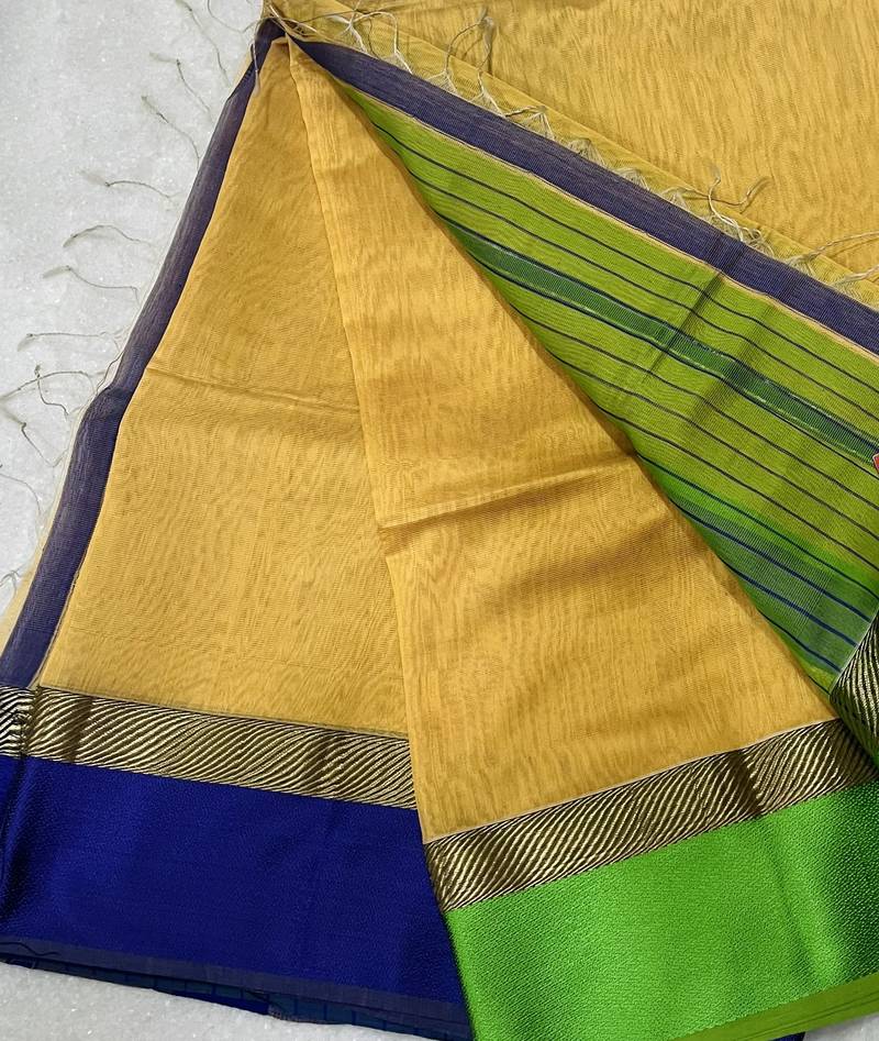 Multicolor Maheshwari Saree With Blouse