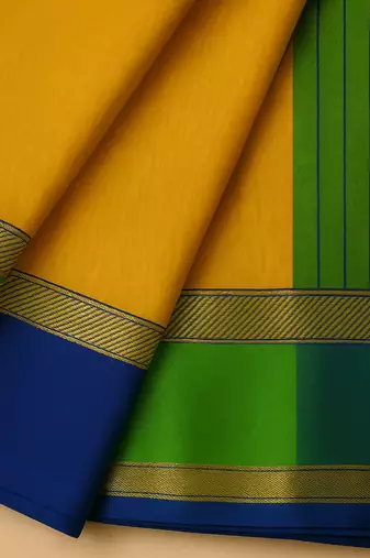 Multicolor Maheshwari Saree With Blouse