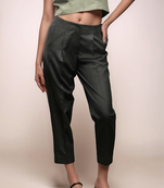 Dark grey ankle length baggy pant