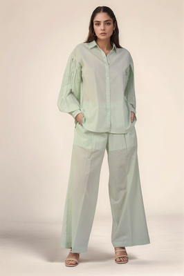 Mint-green-cotton-loose-trouser 2
