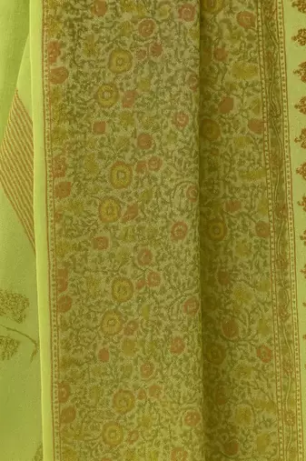 Green Kota Doriya Handblock Printed Saree