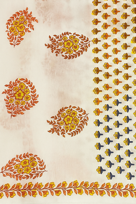 Hand Block Printed Saree With Blouse 3