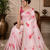 Pink Marble Dye Saree With Gota patti Work and Blouse