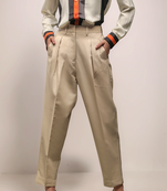 Beige high waist baggy pant