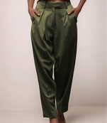 Moss green baggy pant
